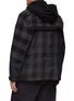 Back View - Click To Enlarge - SACAI - Buffalo Check Chest Flap Pockets Hooded Blouson