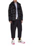Figure View - Click To Enlarge - SACAI - Buffalo Check Chest Flap Pockets Hooded Blouson