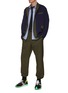 Figure View - Click To Enlarge - SACAI - Hybrid Cardigan Single Breasted Blazer