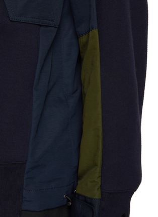  - SACAI - Zipped Kangaroo Pocket Contrasting Panel Sweatshirt