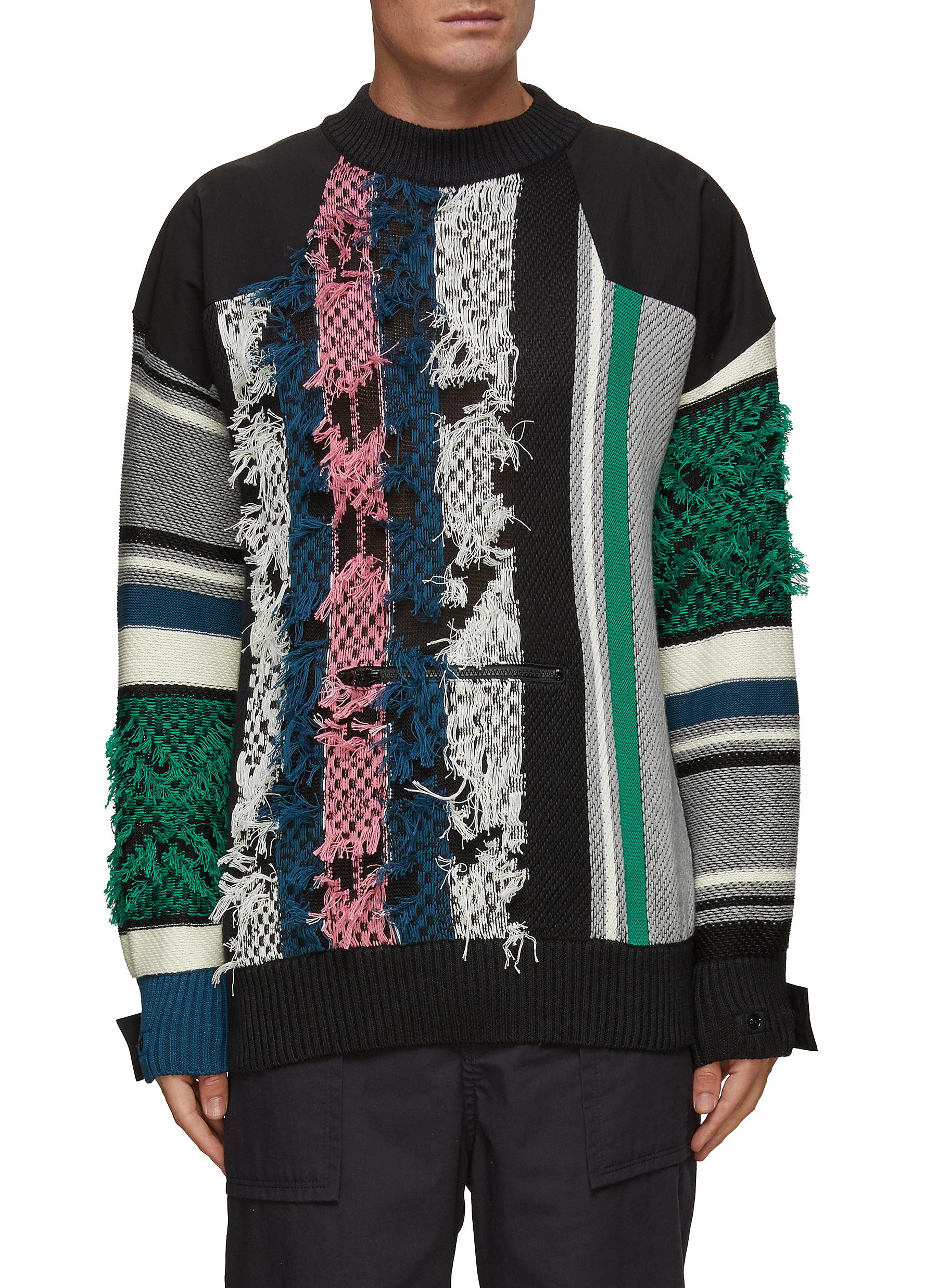 特上美品 sacai 22SS Rug Jacquard Knit Pullover