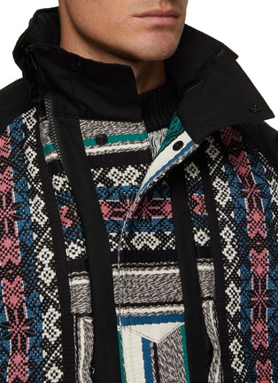 RUG JACQUARD HOODED BUTTON UP BLOUSON