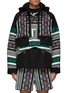 Main View - Click To Enlarge - SACAI - RUG JACQUARD HOODED BUTTON UP BLOUSON