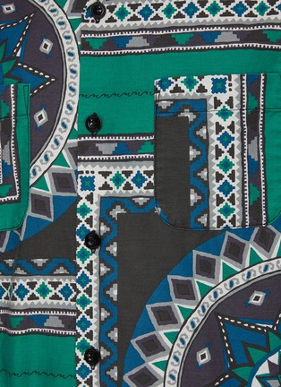  - SACAI - Double Pocket Ethnic Print Hawaiian Shirt