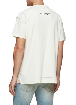 Back View - Click To Enlarge - PURPLE BRAND - Vine Graphic Print Cotton T-Shirt