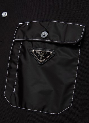  - PRADA - Contrasting Stitching Boxy Re-Nylon Polo Shirt