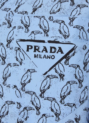  - PRADA - Toucan print logo patch pocket shirt