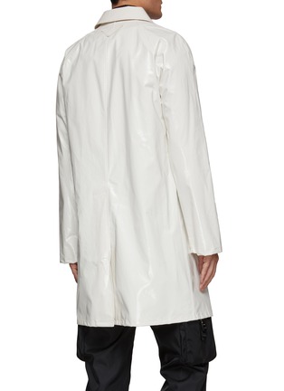 Back View - Click To Enlarge - PRADA - Coated Cotton Shirt Collar Raincoat