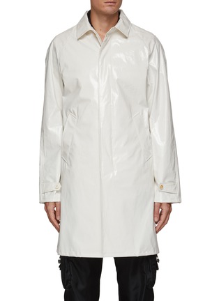 Main View - Click To Enlarge - PRADA - Coated Cotton Shirt Collar Raincoat