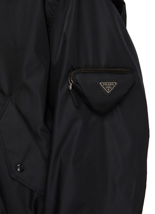  - PRADA - LOGO PLAQUE POUCH RE-NYLON BOMBER JACKET