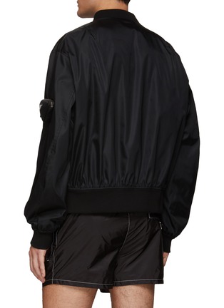 Back View - Click To Enlarge - PRADA - LOGO PLAQUE POUCH RE-NYLON BOMBER JACKET