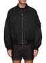 Main View - Click To Enlarge - PRADA - LOGO PLAQUE POUCH RE-NYLON BOMBER JACKET