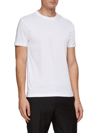 Front View - Click To Enlarge - PRADA - Slim Fit Cotton Crewneck T-Shirts 3-Pack Set