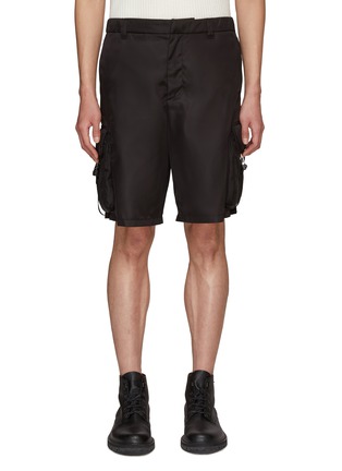 Main View - Click To Enlarge - PRADA - Elastic waist Re-Nylon cargo shorts