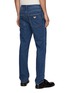 Back View - Click To Enlarge - PRADA - Metallic logo tab denim jeans