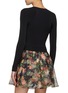 Back View - Click To Enlarge - ALICE & OLIVIA - GITA' SWEETHEART NECK CROPPED LS KNIT