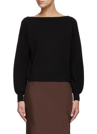 Main View - Click To Enlarge - ALICE & OLIVIA - NORA' TWO WAY OPEN NECK DRAWCORD PULLOVER
