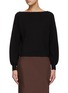 Main View - Click To Enlarge - ALICE & OLIVIA - NORA' TWO WAY OPEN NECK DRAWCORD PULLOVER
