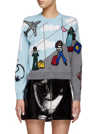 Main View - Click To Enlarge - ALICE & OLIVIA - GLEESON' EMBELLISH CREWNECK PULLOVER
