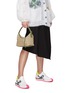 Figure View - Click To Enlarge - LOEWE - Cubi' Small Anagram Jacquard Canvas Bag
