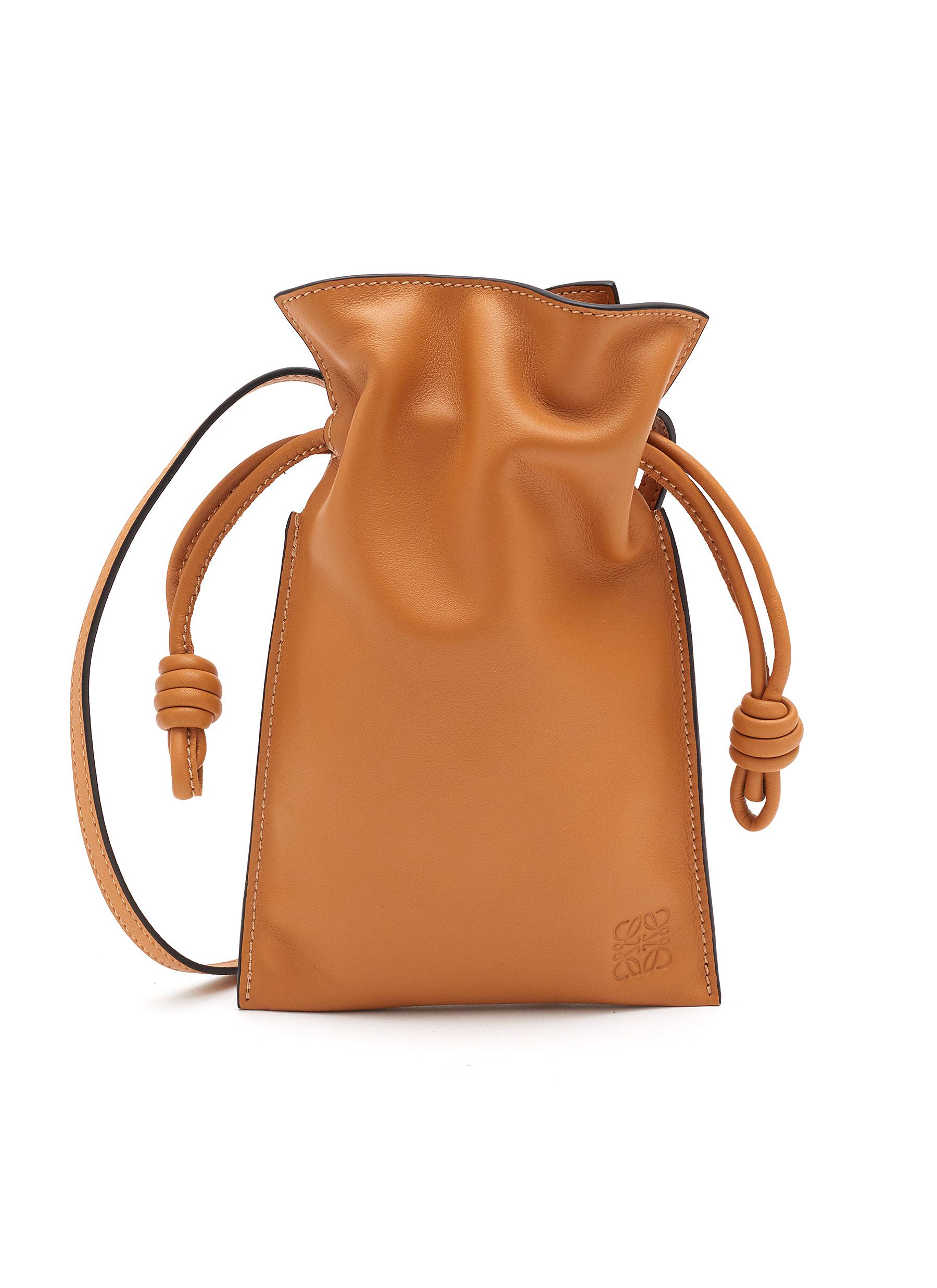 'Flamenco' Calfskin Leather Pocket Bag