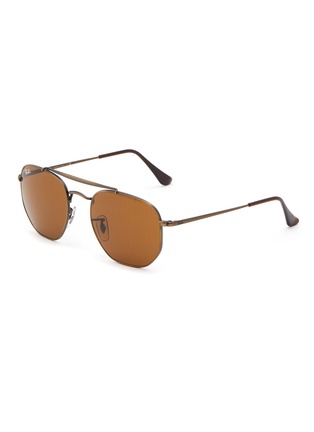 Main View - Click To Enlarge - RAY-BAN - The Marshal' Yellow Lens Aviator Sunglasses