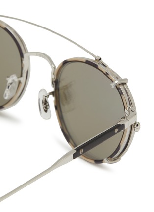 Detail View - Click To Enlarge - OLIVER PEOPLES - x Brunello Cucinelli ‘Artemio' Metal Optical Glasses with Clip-on Lenses