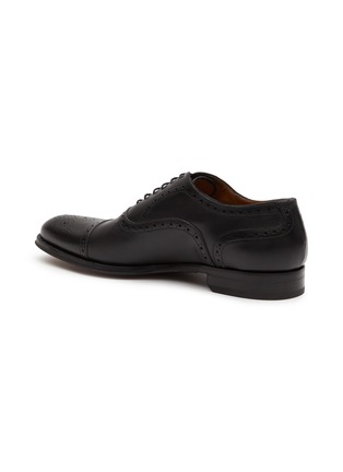 - ANTONIO MAURIZI - Almond Toe Punched Leather Oxford Shoes
