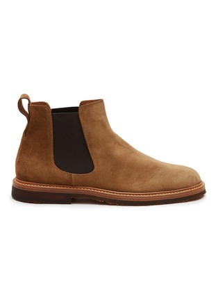 Main View - Click To Enlarge - ANTONIO MAURIZI - Round Toe Suede Chelsea Boots