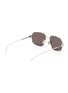 Figure View - Click To Enlarge - BOTTEGA VENETA - Half Rim Metal Aviator Sunglasses