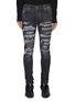 Main View - Click To Enlarge - AMIRI - ‘Thrasher’ Bandana Lined Distress Skinny Denim Jeans