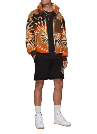 Figure View - Click To Enlarge - AMIRI - TIGER PRINT LOGO APPLIQUÉ CHINESE NEW YEAR COTTON SWEATSHORTS