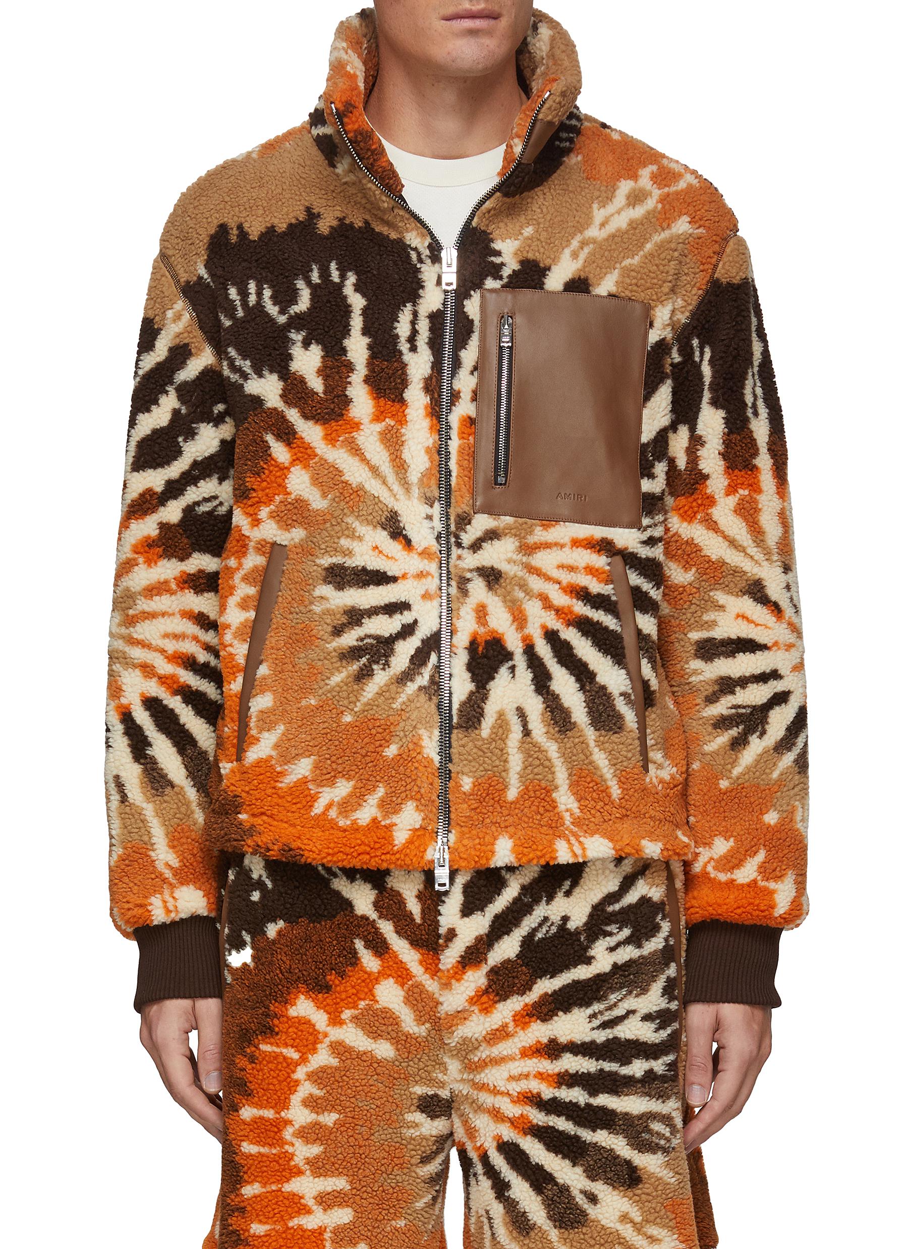 aries faux fur half zip pullover jacket