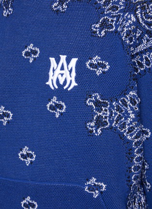  - AMIRI - Bandana Paisley Logo Embroidered Crochet Hoodie