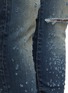 AMIRI - Shotgun' Ripped Knee Distressed Dark Wash Skinny Jeans