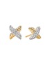 Main View - Click To Enlarge - DAVID YURMAN - Petite Pavé' Diamond 18k Gold Stud Earrings