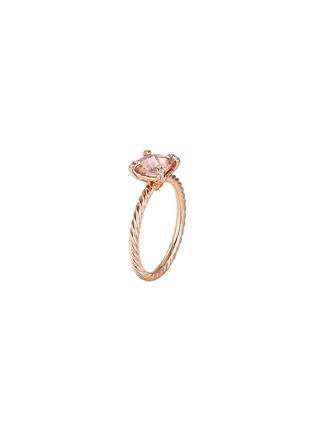 Detail View - Click To Enlarge - DAVID YURMAN - Chatelaine' Diamond Morganite 18k Rose Gold Ring