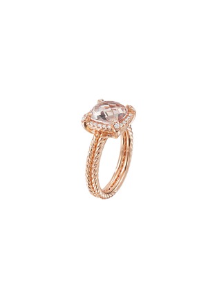 Detail View - Click To Enlarge - DAVID YURMAN - Chatelaine' Diamond Morganite 18k Rose Gold Ring