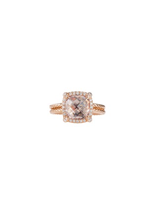 Main View - Click To Enlarge - DAVID YURMAN - Chatelaine' Diamond Morganite 18k Rose Gold Ring