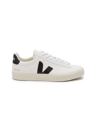 Main View - Click To Enlarge - VEJA - CAMPO' V LOGO CHROMEFREE LEATHER LOW TOP LACE UP SNEAKERS