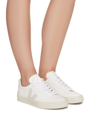 Figure View - Click To Enlarge - VEJA - CAMPO' V LOGO CHROMEFREE LEATHER LOW TOP LACE UP SNEAKERS