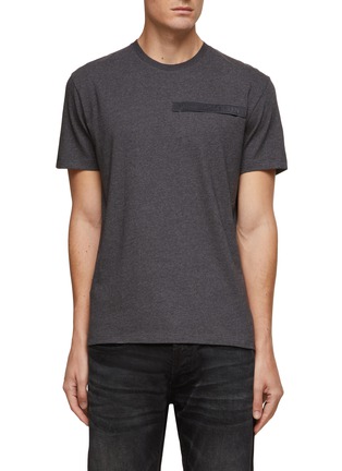 Main View - Click To Enlarge - ALEXANDER MCQUEEN - Logo Tape Cotton Jersey T-Shirt