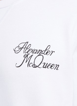  - ALEXANDER MCQUEEN - Logo Print Long Sleeve Cotton Sweatshirt