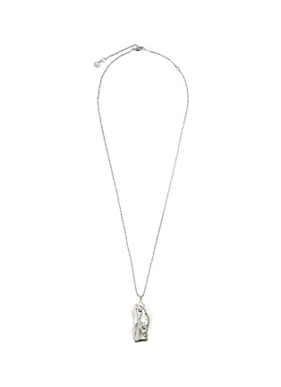 Main View - Click To Enlarge - ALEXANDER MCQUEEN - Molten chain pendant brass necklace