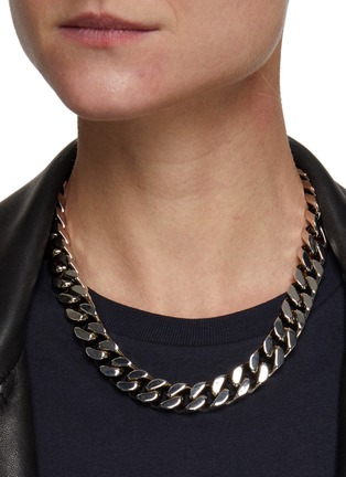 Figure View - Click To Enlarge - ALEXANDER MCQUEEN - Brass Chunky Flat Chain Choker