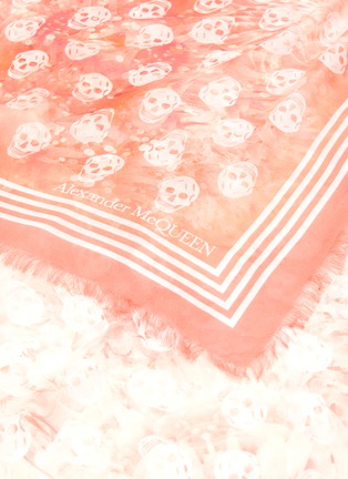 Detail View - Click To Enlarge - ALEXANDER MCQUEEN - Washed Skull Print Biker Scarf