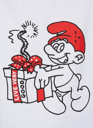  - EGY BOY - Smurf With Bomb Cotton Crewneck T-Shirt