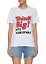 Main View - Click To Enlarge - EGY BOY - Think Big It's Christmas' Text Cotton Crewneck T-Shirt
