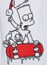 EGY BOY - Skateboarding Bart Simpsons Cotton Crewneck T-Shirt