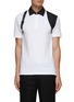 Main View - Click To Enlarge - ALEXANDER MCQUEEN - Contrast Panel Harness Detail Cotton Polo Shirt